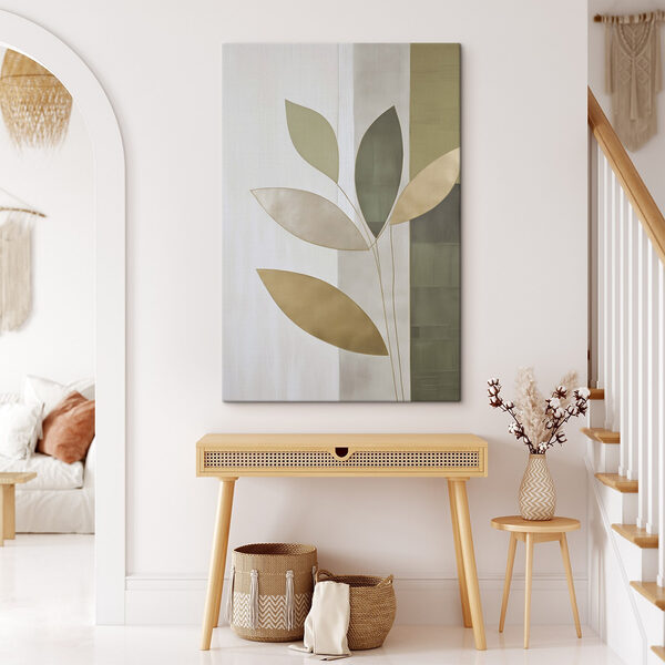 Painting of leaves on a wall Painting of leaves on a wall