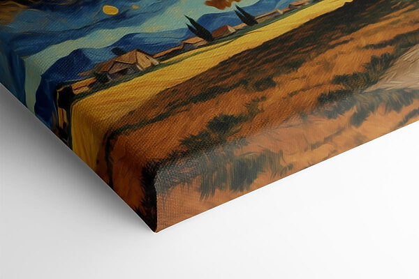Painting of a tree in a field Painting of a tree in a field
