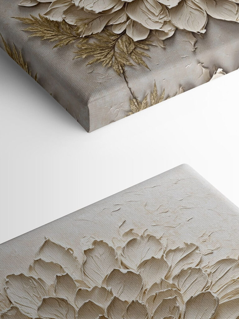 - Elegant floral relief art piece - Elegant floral relief art piece