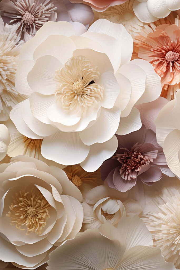 Group of paper flowers