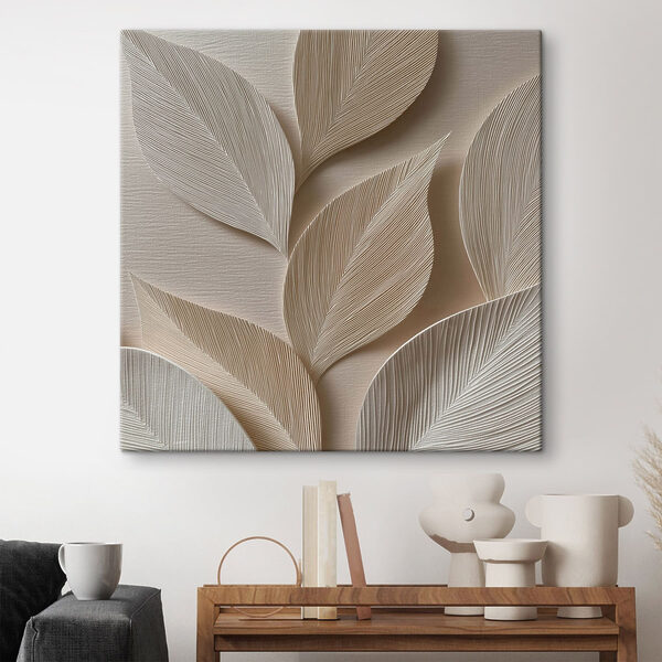 Elegant leaf patterns in neutral tones