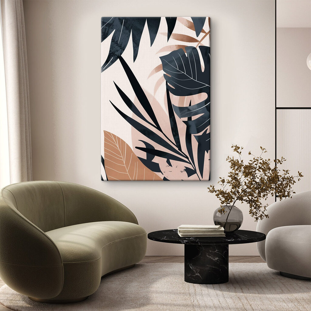 Tranquil leaves in soft colors