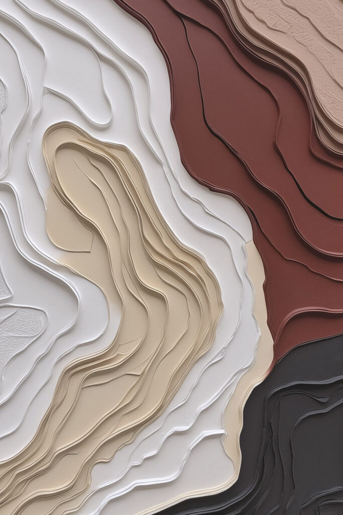 Artistic layers in warm, soft colors