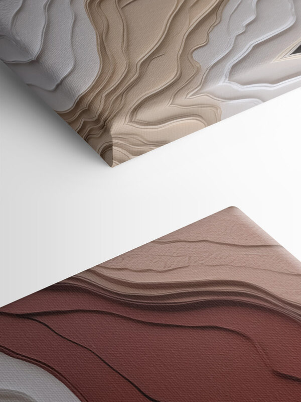 Artistic layers in warm, soft colors