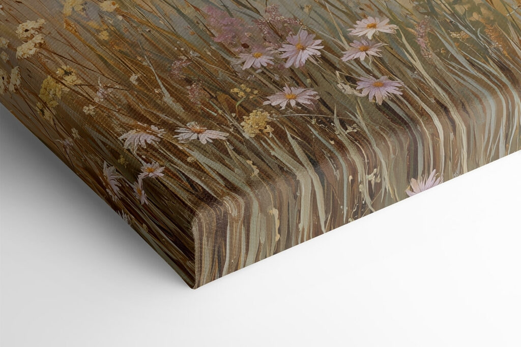 Painting of a field of flowers Painting of a field of flowers
