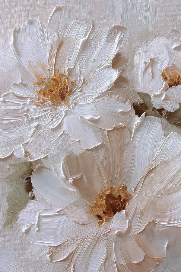 - Soft petals in gentle hues
