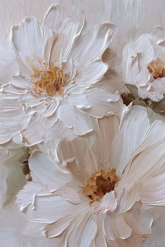 - Soft petals in gentle hues