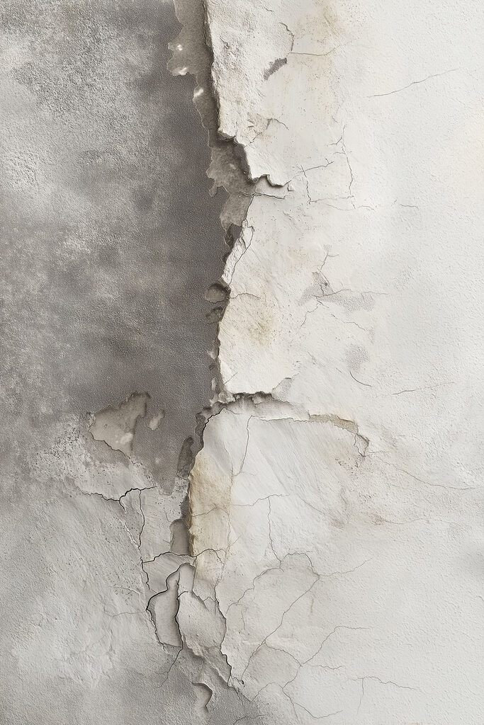 Cracked wall with faded texture