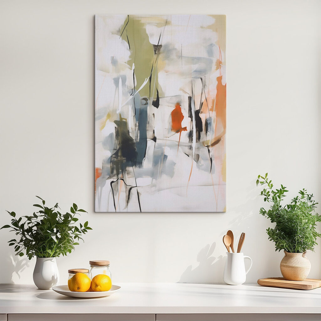 Painting of a person with different colors Painting of a person with different colors