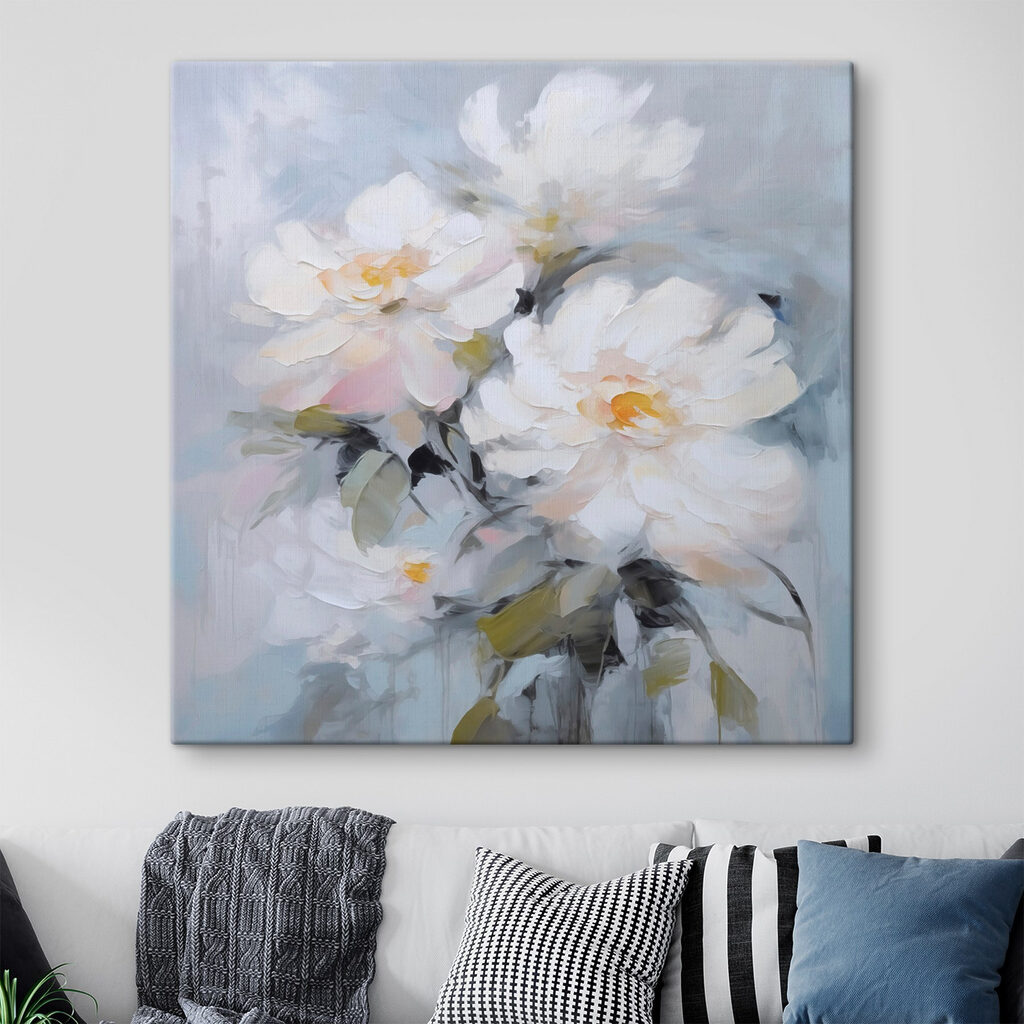 Painting of white flowers