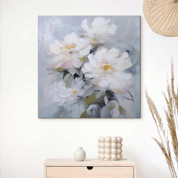 Painting of white flowers
