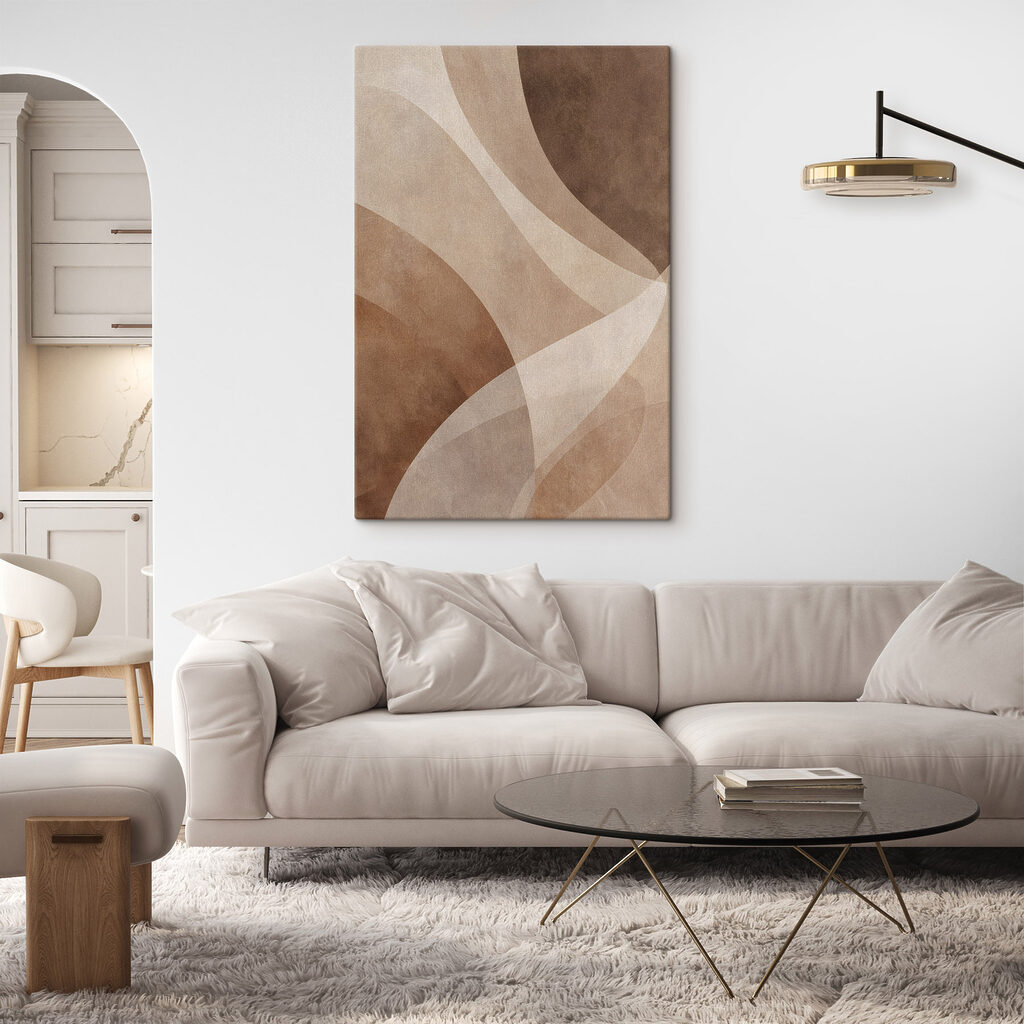 Soft curves in earthy tones