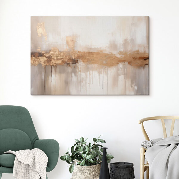 Painting of a white wall with brown paint dripping down Painting of a white wall with brown paint dripping down
