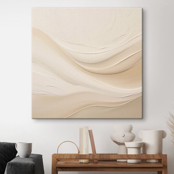 White and tan wavy lines