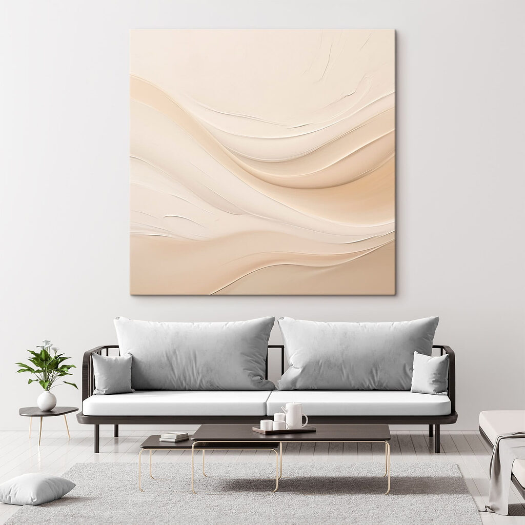 White and tan wavy lines