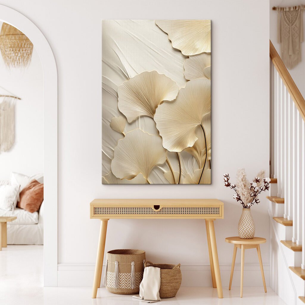 Elegant leaves against soft backdrop