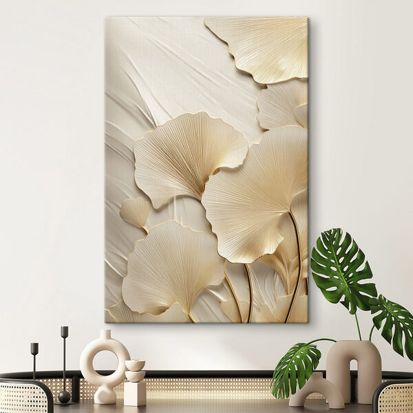 Elegant leaves against soft backdrop