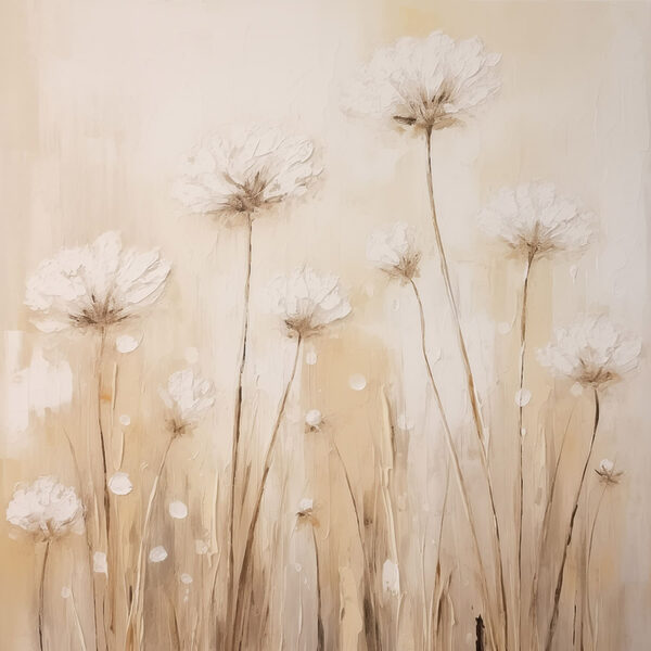 Painting of flowers on a wall
