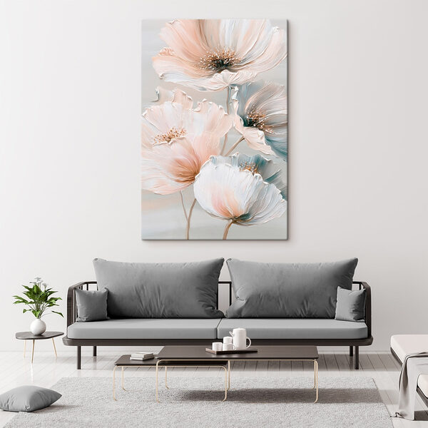 Delicate blooms in soft pastel hues