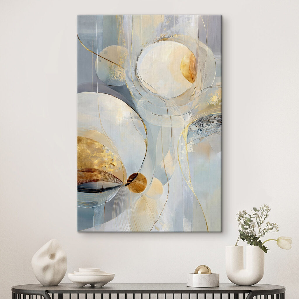 Painting of circles and lines