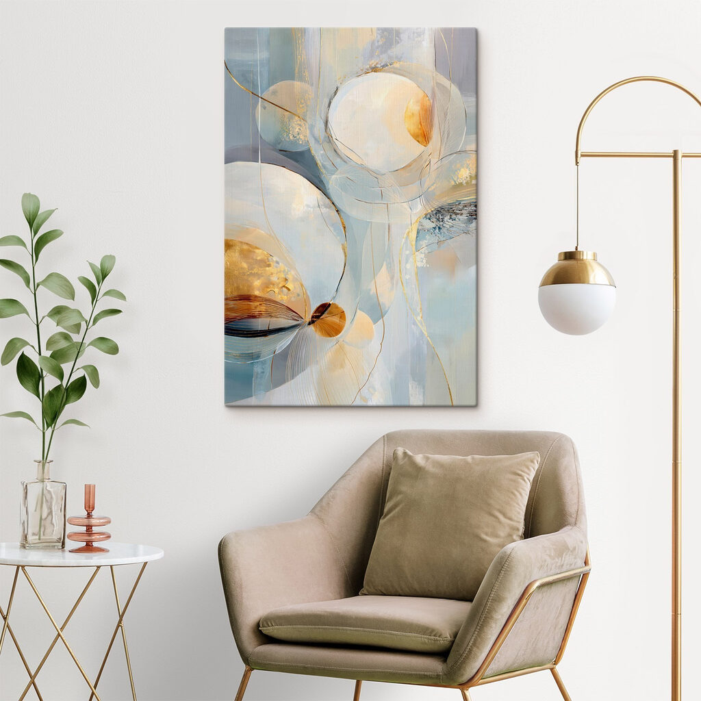 Painting of circles and lines