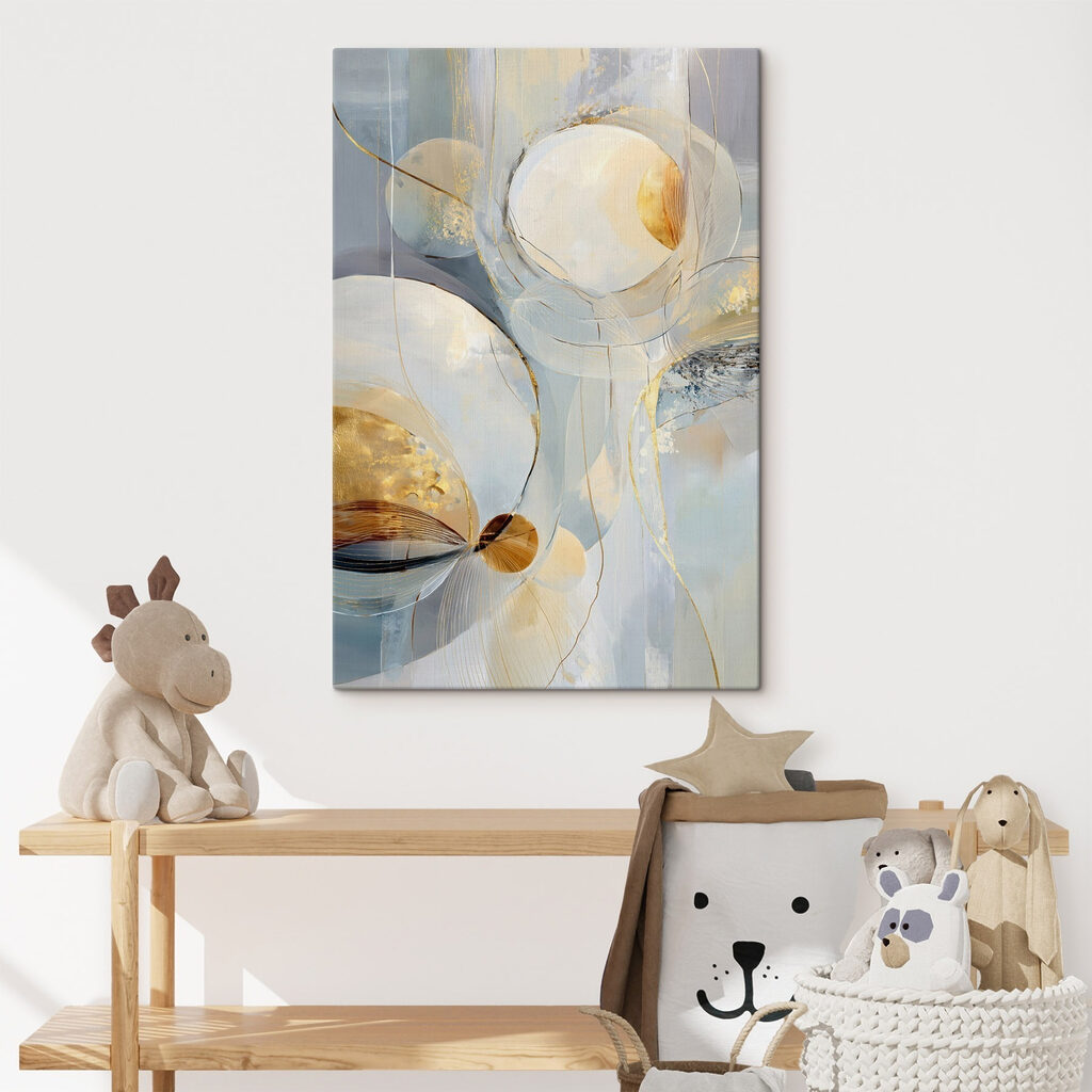 Painting of circles and lines