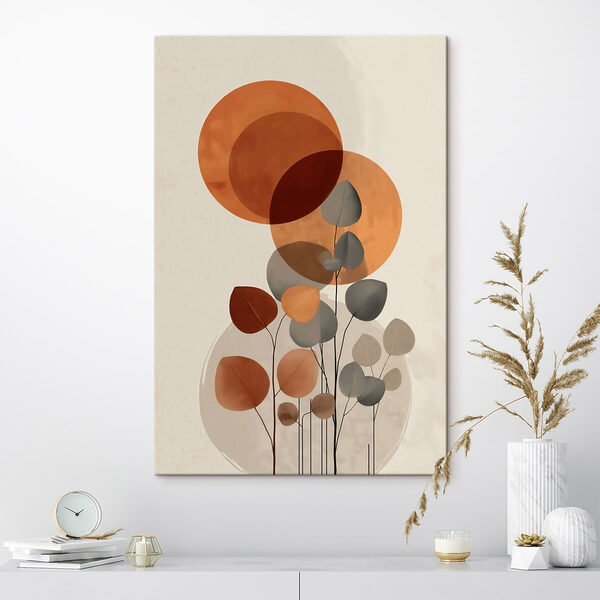 Group of leaves with circles