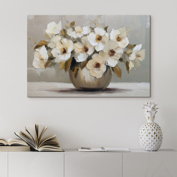 Painting of flowers in a vase