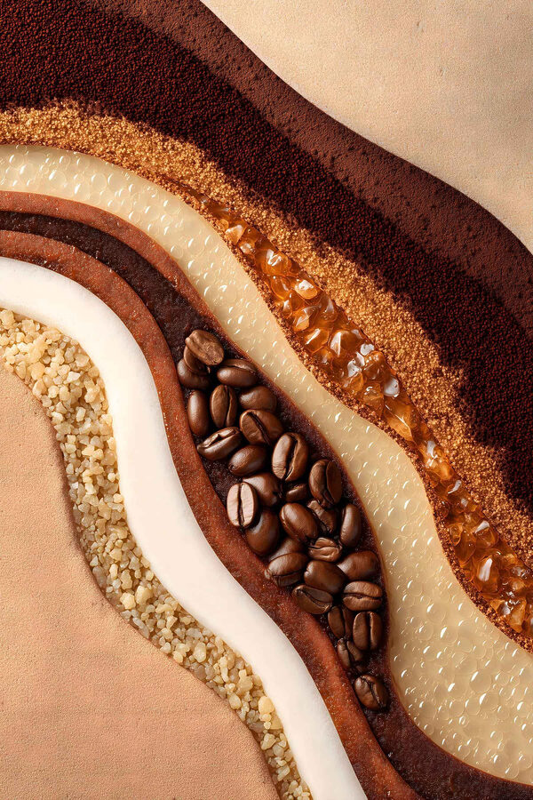- Layers of rich coffee textures - Layers of rich coffee textures