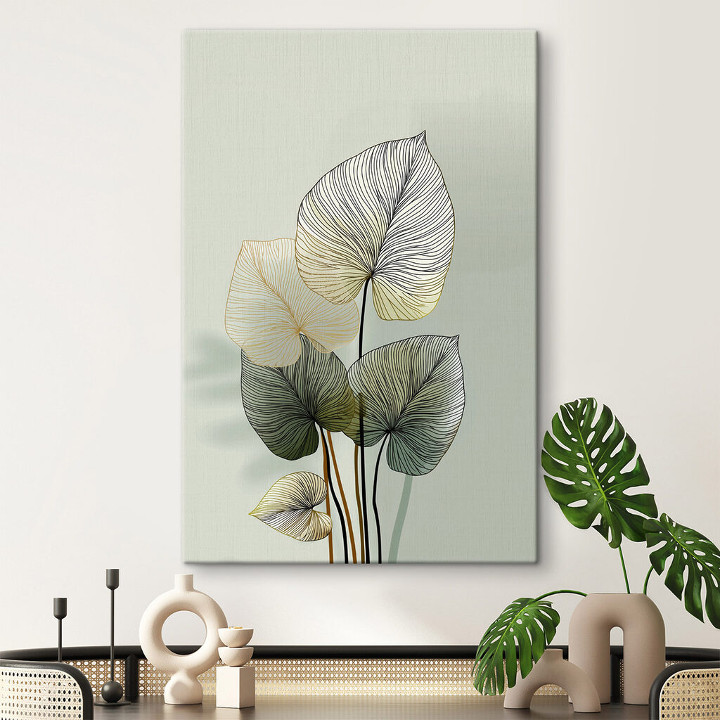 Ethereal leaves against a soft backdrop Ethereal leaves against a soft backdrop