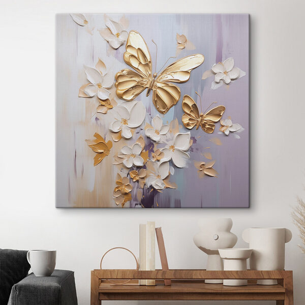 Painting of butterflies and flowers Painting of butterflies and flowers