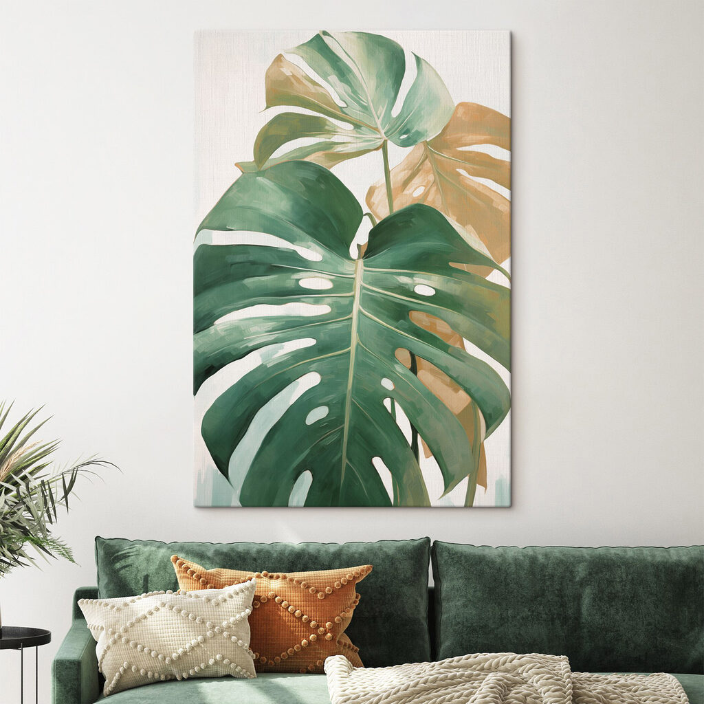 Green leaves with vibrant hues Green leaves with vibrant hues