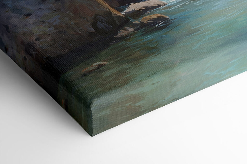 River running through a rocky mountain