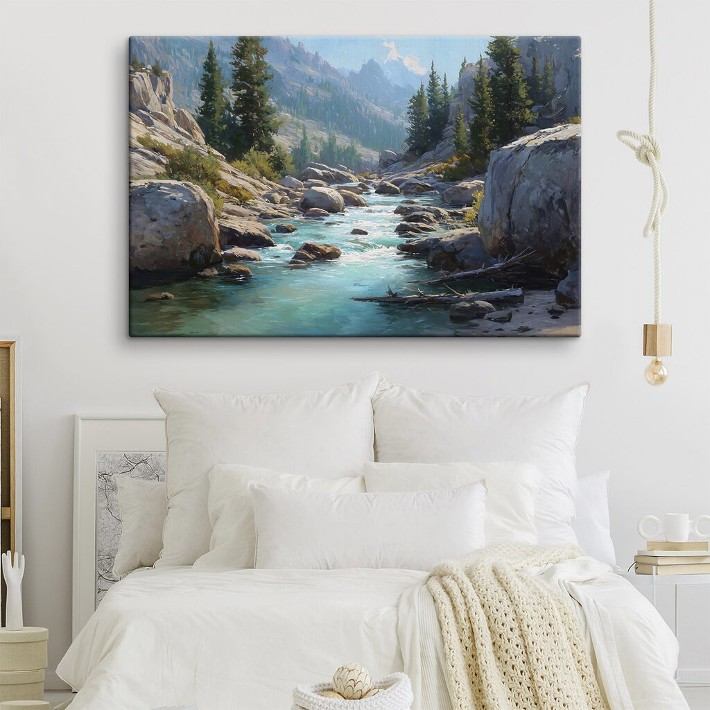 River running through a rocky mountain