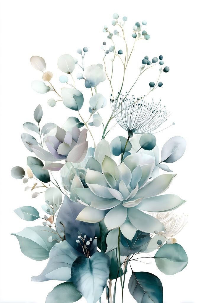 Delicate blooms in soft hues Delicate blooms in soft hues