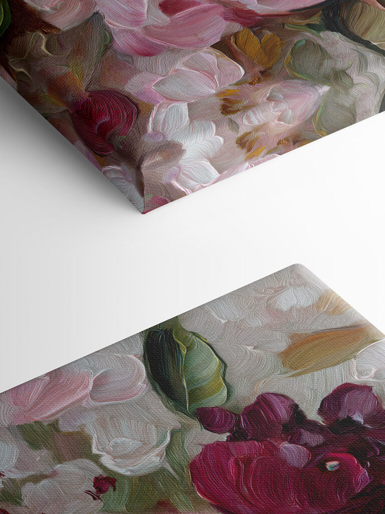 - Blossoming petals in soft hues