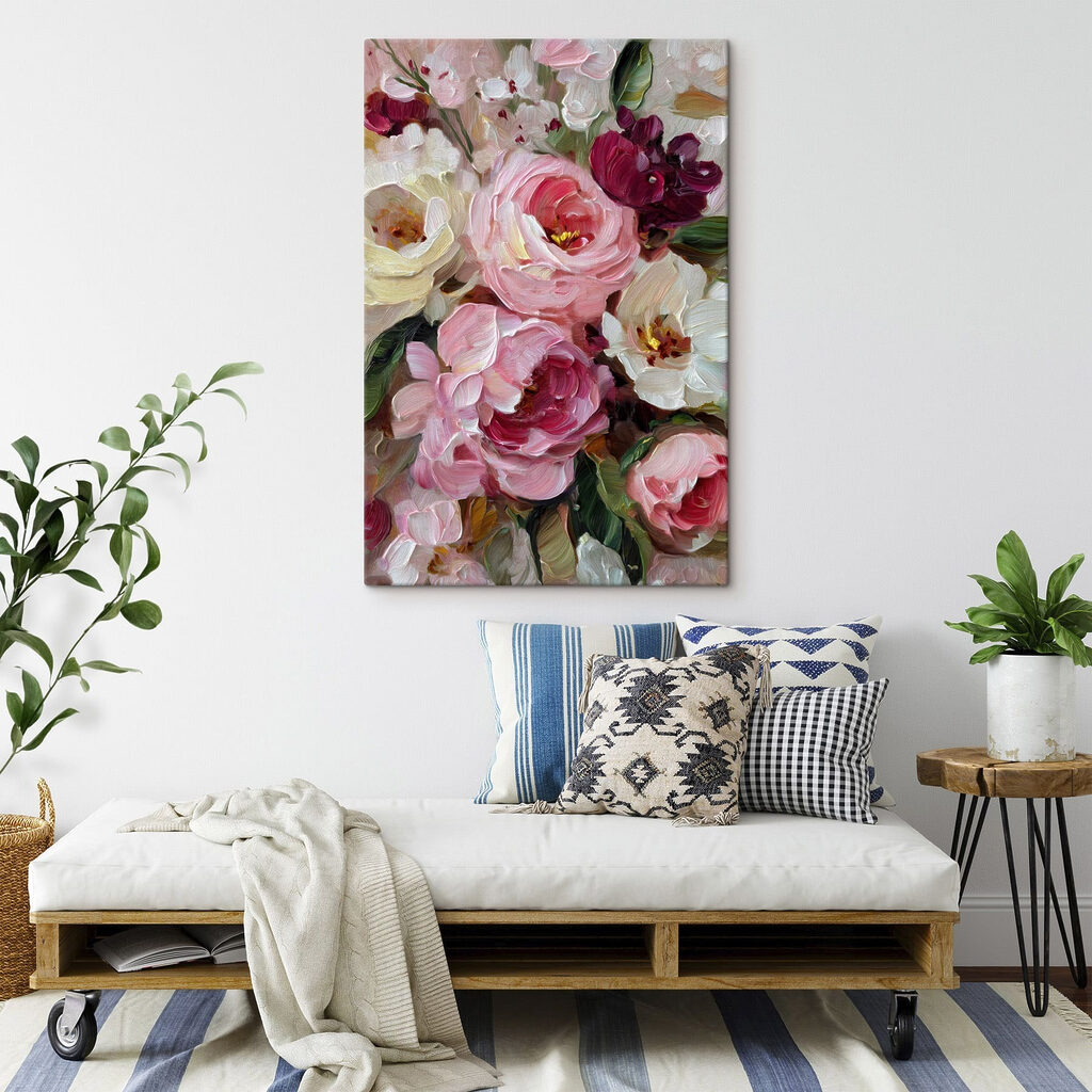 - Blossoming petals in soft hues