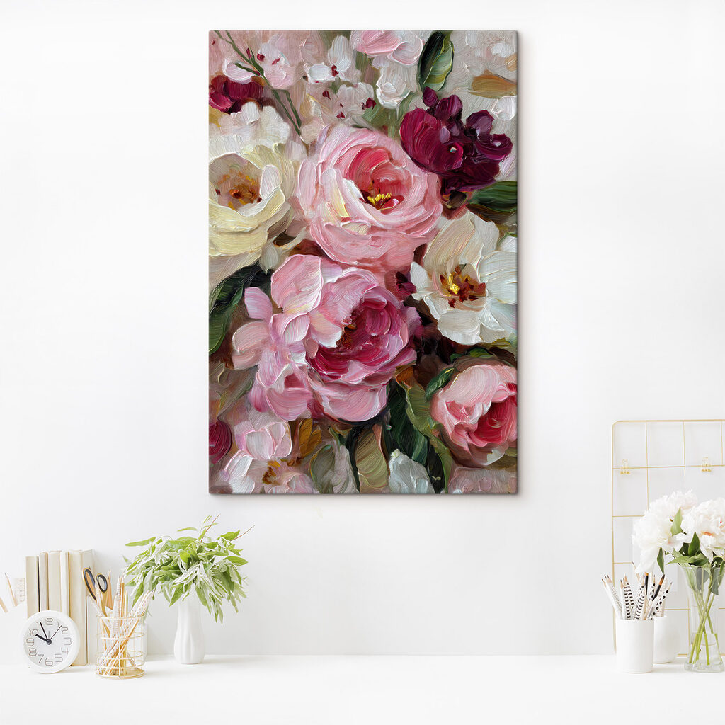 - Blossoming petals in soft hues