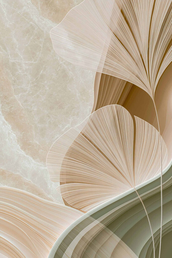 Soft curves and gentle hues blend together Soft curves and gentle hues blend together