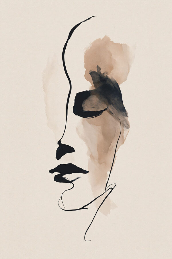 Drawing of a woman's face Drawing of a woman's face