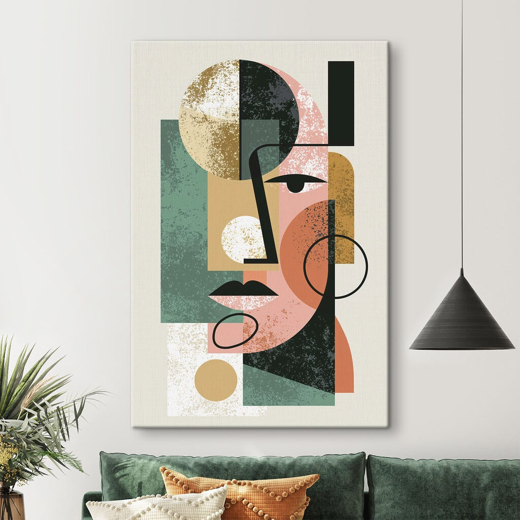 Art piece of a face