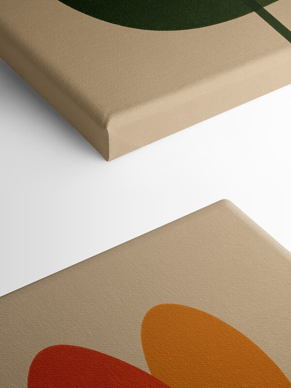 Flower with orange and green leaves Flower with orange and green leaves