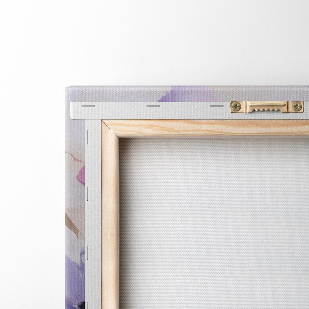 Painting of flowers on a white surface