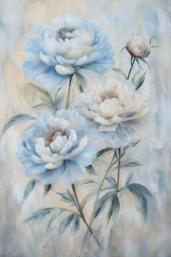 Painting of flowers on a wall Painting of flowers on a wall