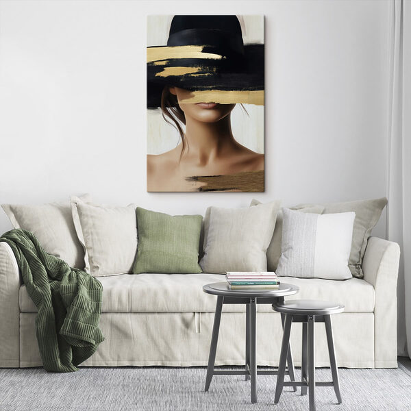 Woman with a hat over her face