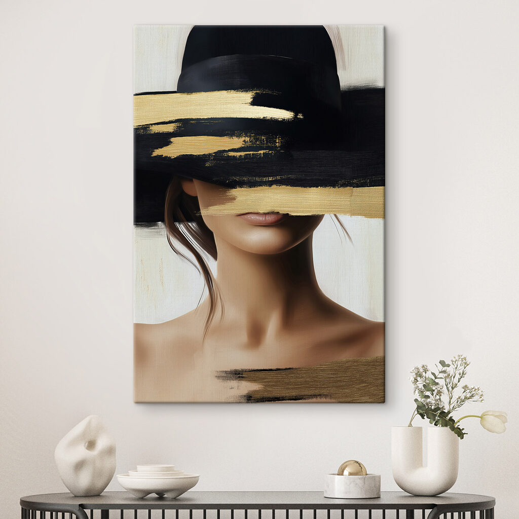 Woman with a hat over her face