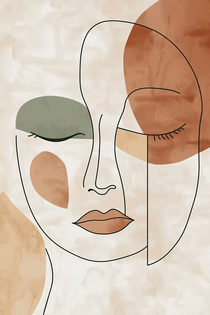 Drawing of a woman's face