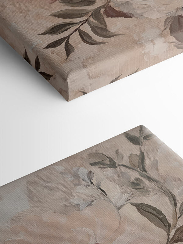 Painting of flowers on a wall Painting of flowers on a wall