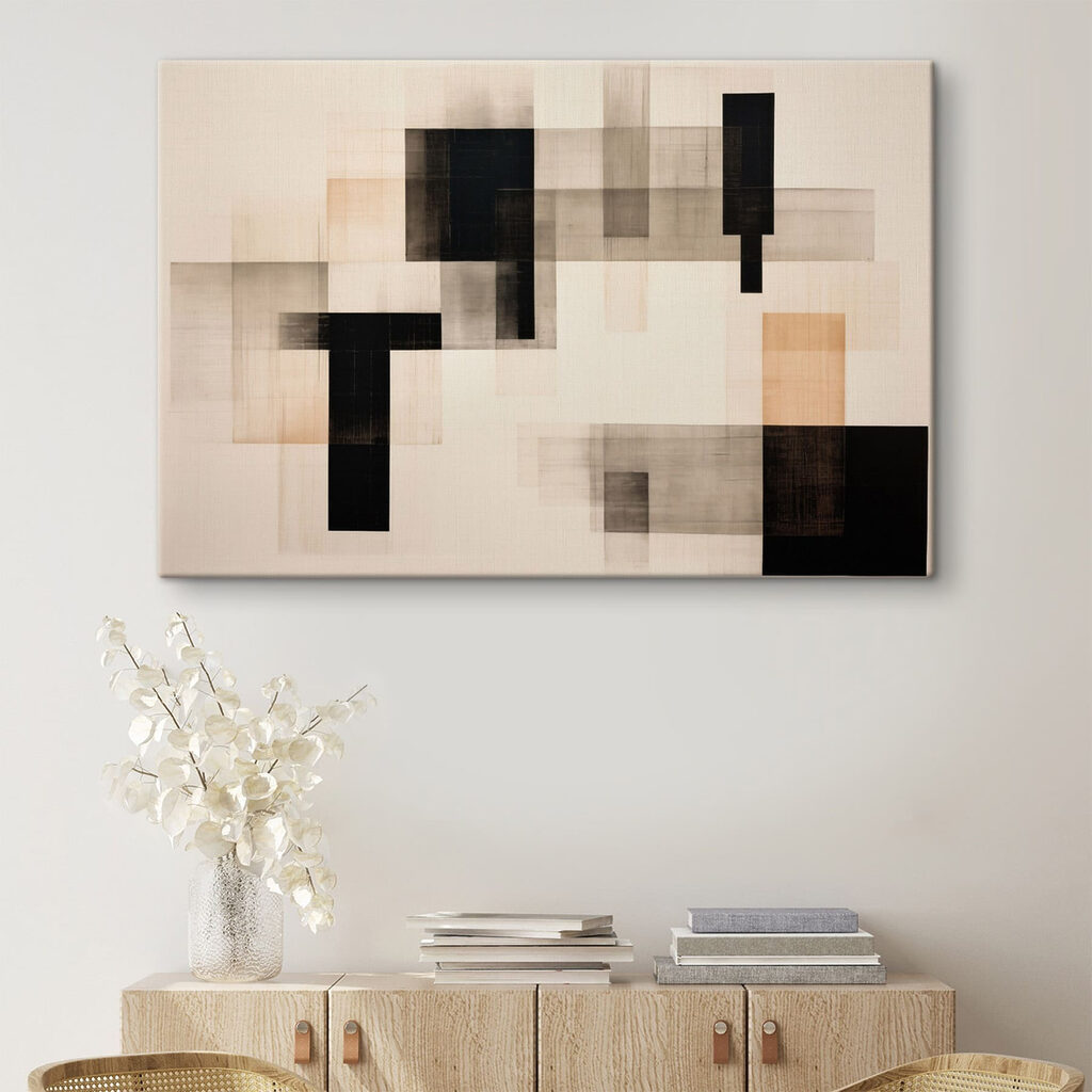 Black and tan and tan squares Black and tan and tan squares
