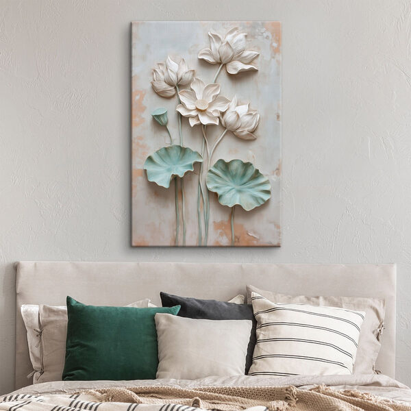 Radiant blooms in peaceful hues Radiant blooms in peaceful hues